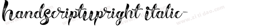 HandScriptUpright Italic字体转换